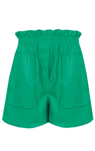 Leather-Shorts-Bright-Green