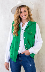 Embroidery-Gilet-Bright-Green-2