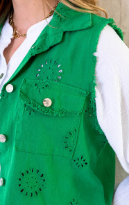 Embroidery-Gilet-Bright-Green-4