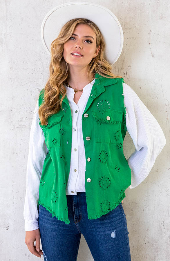 Embroidery-Gilet-Bright-Green-5