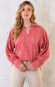 Katoenen-Embroidery-Oversized-Blouse-Dust-Roze-1