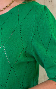 Knitted-Pofmouwen-Top-Ruit-Bright-Green-1