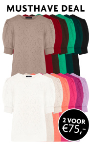 Musthave-Deal-Hartjes-Knitted-Pofmouwen-Tops