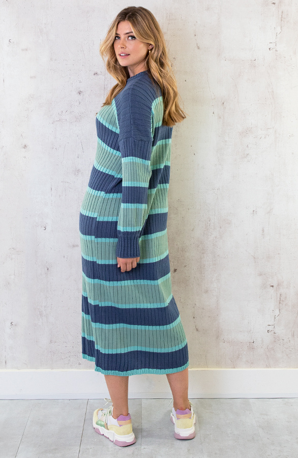 Cassis gebreide trui met jacquard blauw