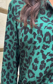 Leopard-Blouse-Smaragd