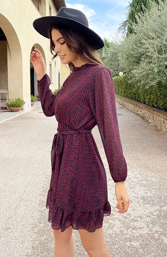 Exclusive-Print-Dress-Bordeaux-6