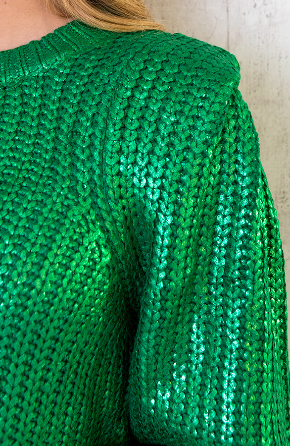 Gebreide-Trui-Metallic-Bright-Green-4