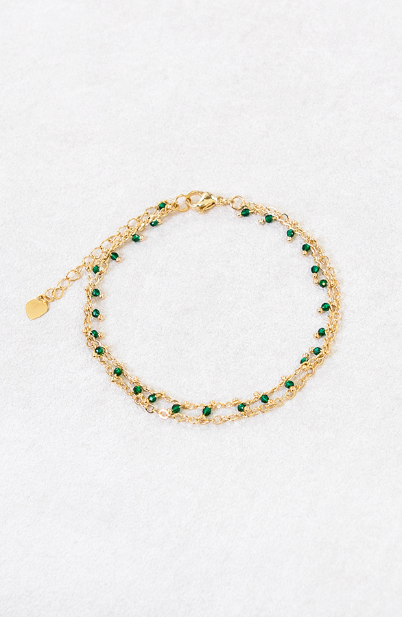 Emerald-Laagjes-Armband-Goud