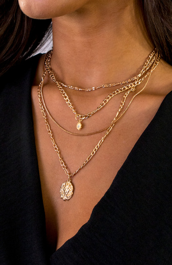 Musthave Coin Laagjes Ketting Goud