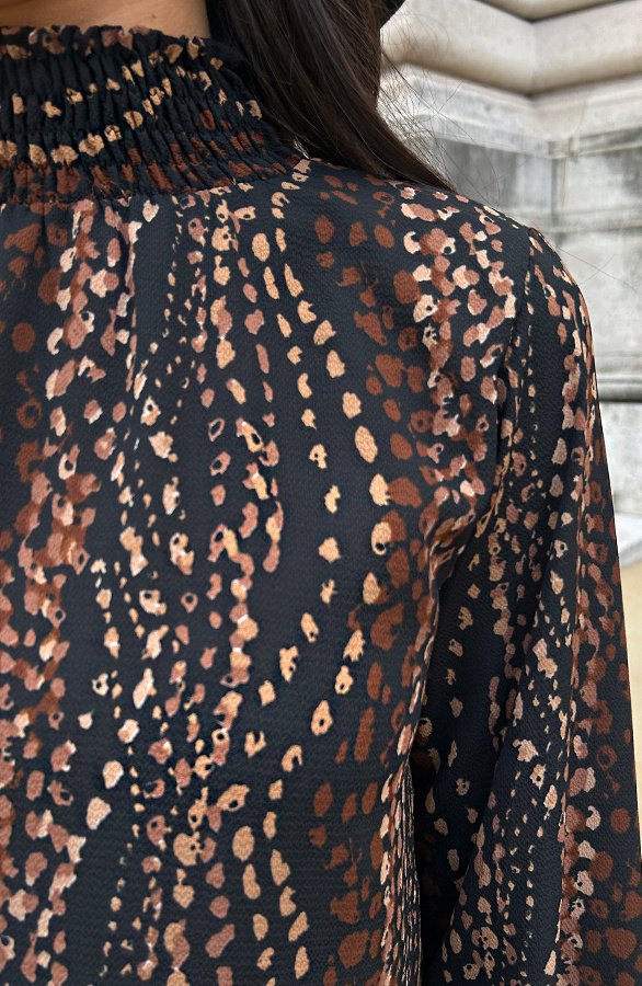 Col-Blouse-Dots-Print-Choco