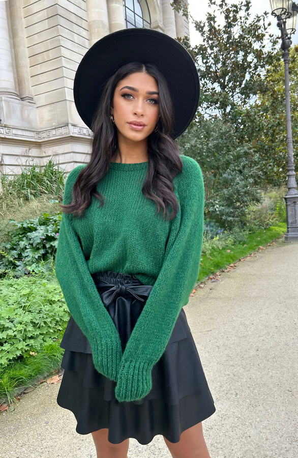 Oversized-Gebreide-Trui-Bright-Green-4