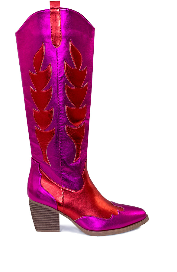 Cowboy-Laarzen-Fuchsia-Rood