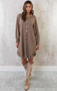 Blouse-Jurk-Oversized-Taupe-3