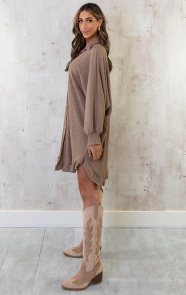 Blouse-Jurk-Oversized-Taupe-7
