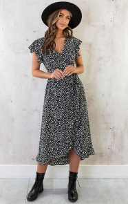 Cheetah-Jurk-Midi-Zwart-1