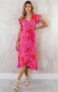 Flower-Jurk-Midi-Roze-Rood-3