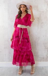 Limited-Zijde-Maxi-Jurk-Fuchsia-2