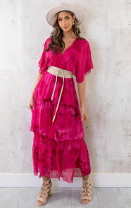 Limited-Zijde-Maxi-Jurk-Fuchsia-3
