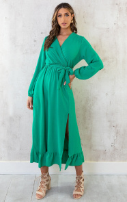Maxi-Jurk-Split-Bright-Green-2