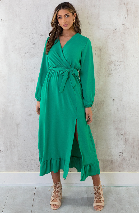 Maxi-Jurk-Split-Bright-Green-4