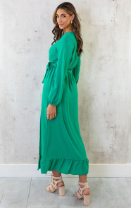 Maxi-Jurk-Split-Bright-Green-6