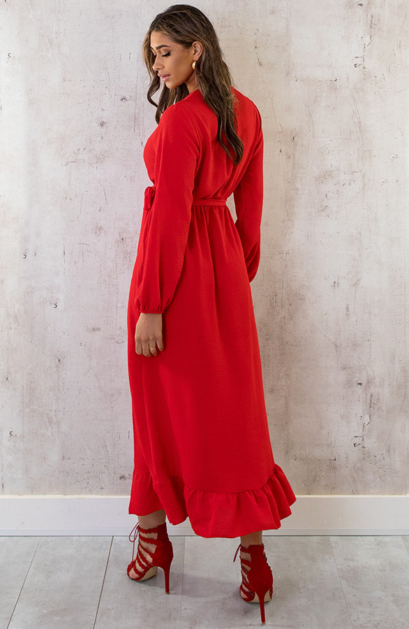 Maxi-Jurk-Split-Rood-4