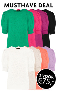 Musthave-Deal-Hartjes-Knitted-Pofmouwen-Tops