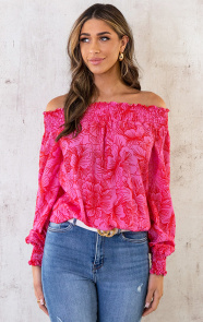 Off-Shoulder-Top-Bloemen-Roze-Rood-3