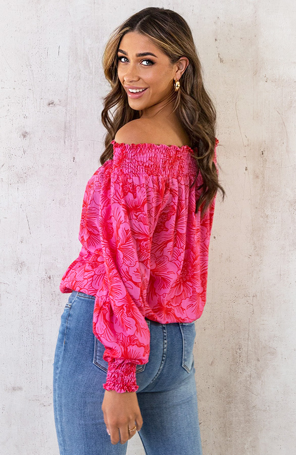 Off-Shoulder-Top-Bloemen-Roze-Rood-4