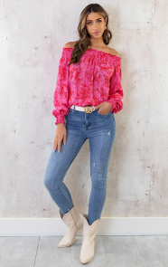 Off-Shoulder-Top-Bloemen-Roze-Rood-5