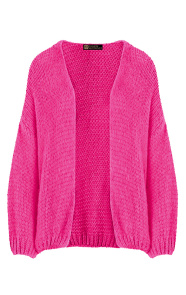 Oversized-Knitted-Vest-Fuchsia