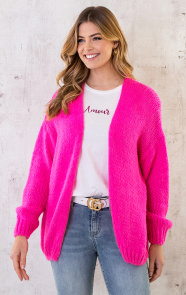 Oversized-Knitted-Vest-Neon-Pink-4