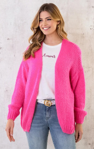 Oversized-Knitted-Vest-Neon-Pink-8
