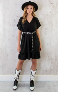 Sicily-V-neck-Dress-Black-4