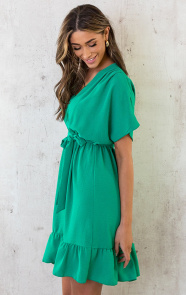 Sicily-V-neck-Dress-Bright-Green-6