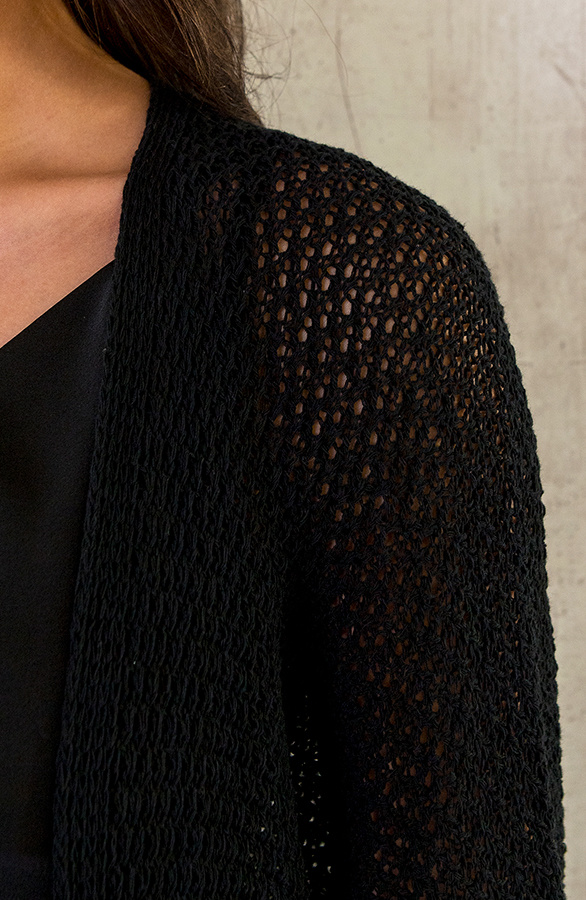 Gehaakt Vest Basic Zwart Fashionmusthaves.nl