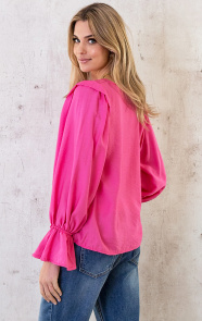 Linnen-Ruffle-Blouse-Roze-5