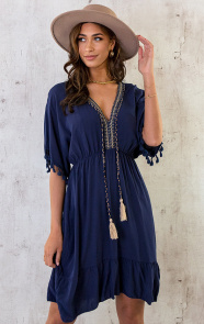 Oversized-Jurk-Gouden-Detail-Marine-3