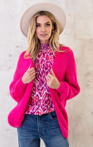 Oversized-Knitted-Vest-Fuchsia-1