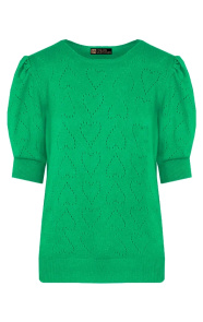 hartjes-knitted-pofmouwen-top-bright-green
