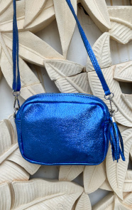 Metallic-Tas-Leer-Kobalt