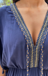 Oversized-Jurk-Gouden-Detail-Marine-1