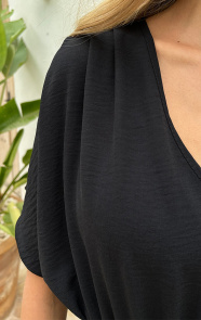 Sicily-V-neck-Dress-Black-1
