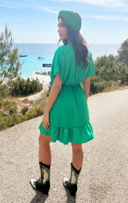 Sicily-V-neck-Dress-Bright-Green-1