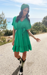 Sicily-V-neck-Dress-Bright-Green-6
