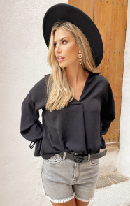 Verona-V-hals-Blouse-Zwart-6