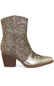 Luxury-Metallic-Glitter-Westernboots-Gold