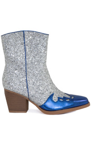 Luxury-Metallic-Glitter-Westernboots-Zilver