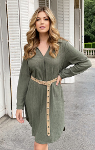 Smocked-Blouse-Dress-Army-1