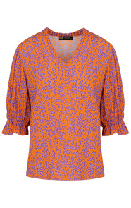 KATOENEN-BLOEMEN-PRINT-BLOUSE-ORANJE-LILA-aangepast-iets-langer-maken